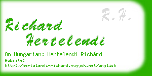 richard hertelendi business card